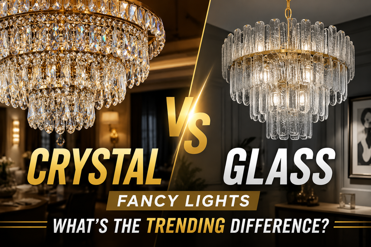 Crystal vs Glass Fancy Lights: What's the Trending Difference?