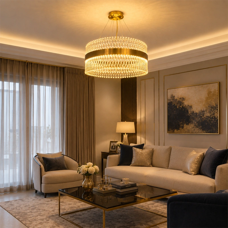 Celestial Lattice LED Chandelier image 2