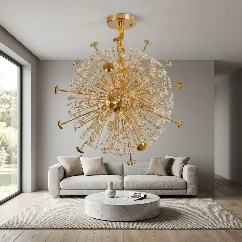 Corona Starburst Crystal Chandelier