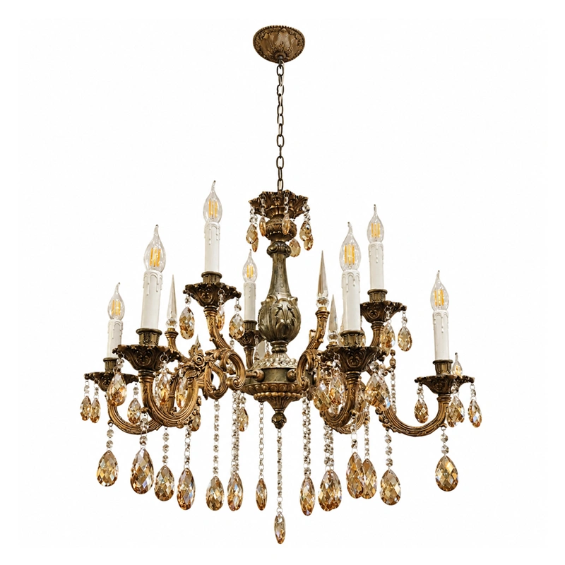 Die-cast Chandelier Copper Finish 9lt image 3