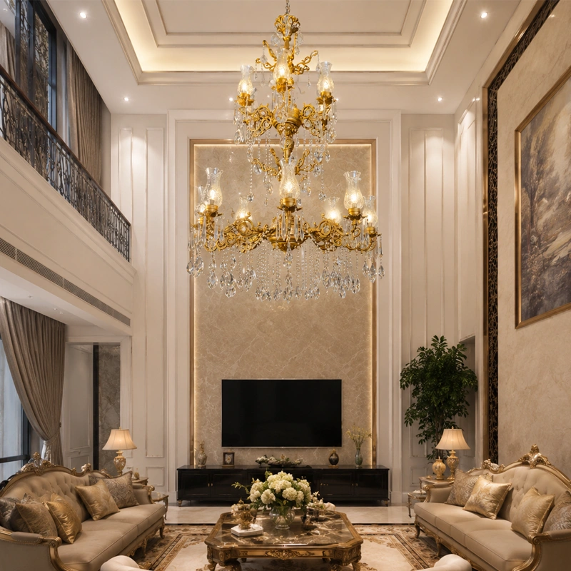 Die Cast Double Height Chandelier view 2