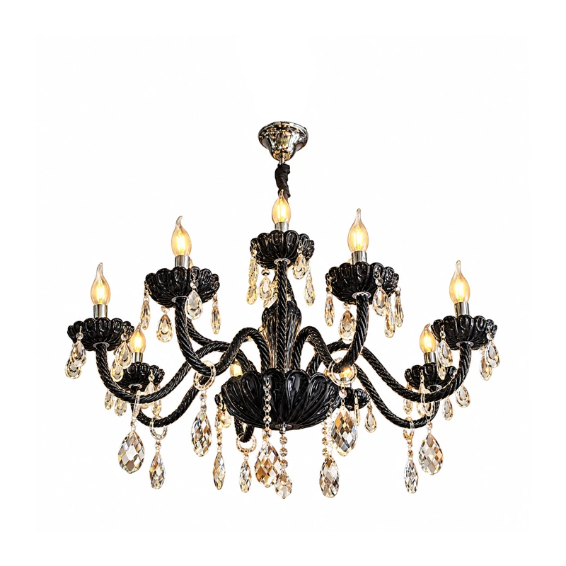 Luxury Black Crystal Chandelier view 2