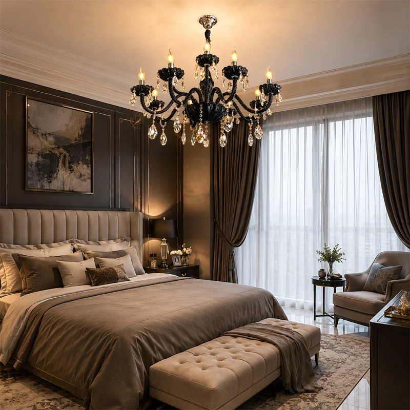Luxury Black Crystal Chandelier view 3