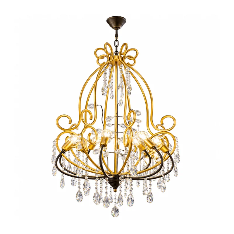 Majestic Gold Crystal Chandelier view 2