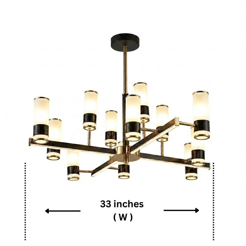 Minimalist Linear LED Chandelier view 3