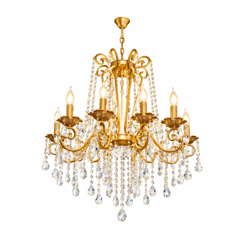 Regal Versailles Gold Crystal Chandelier view 2