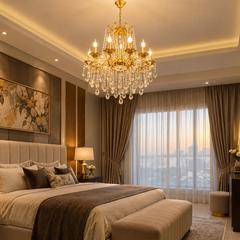 Regal Versailles Gold Crystal Chandelier view 3