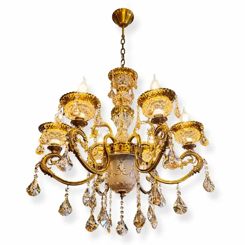 Royal Crystal Gold Chandelier view 2