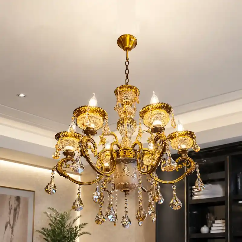 Royal Crystal Gold Chandelier 6 lt