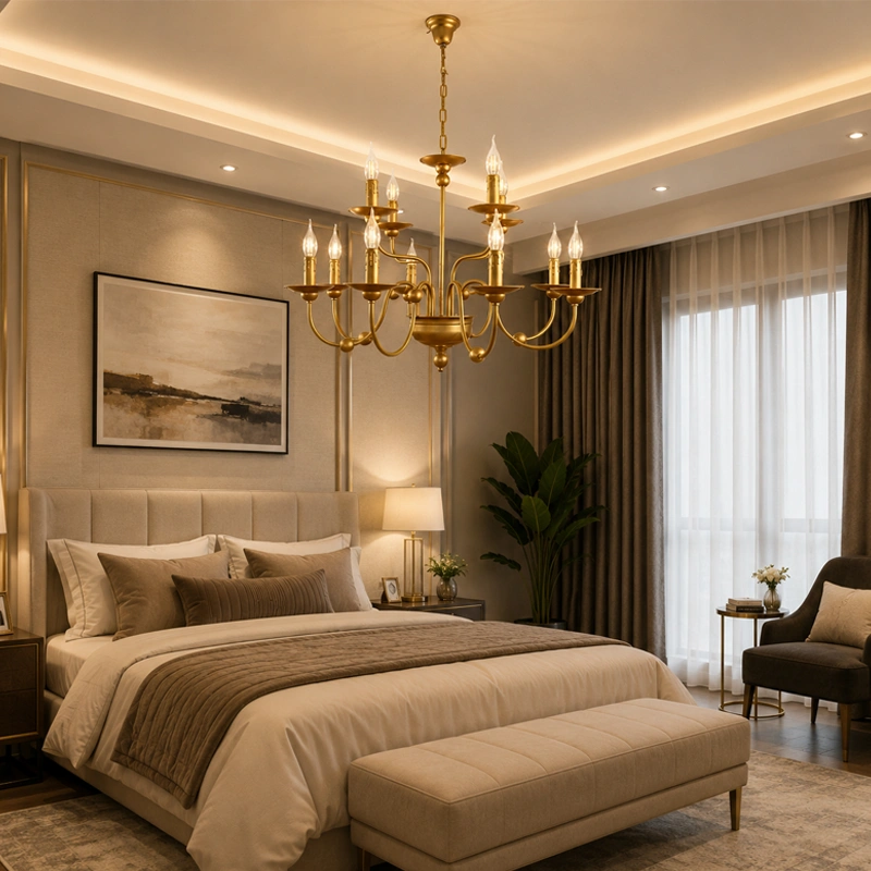 Windsor Gold Candle Chandelier image 2