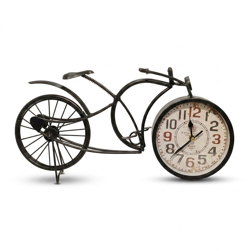 Antique Bicycle Table Clock for Home & Office Decor preview 3