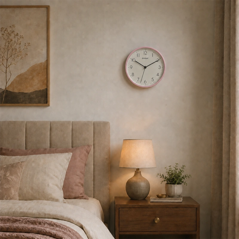 Dual Function Pink Clock  Wall and table modern decorative clock preview 3