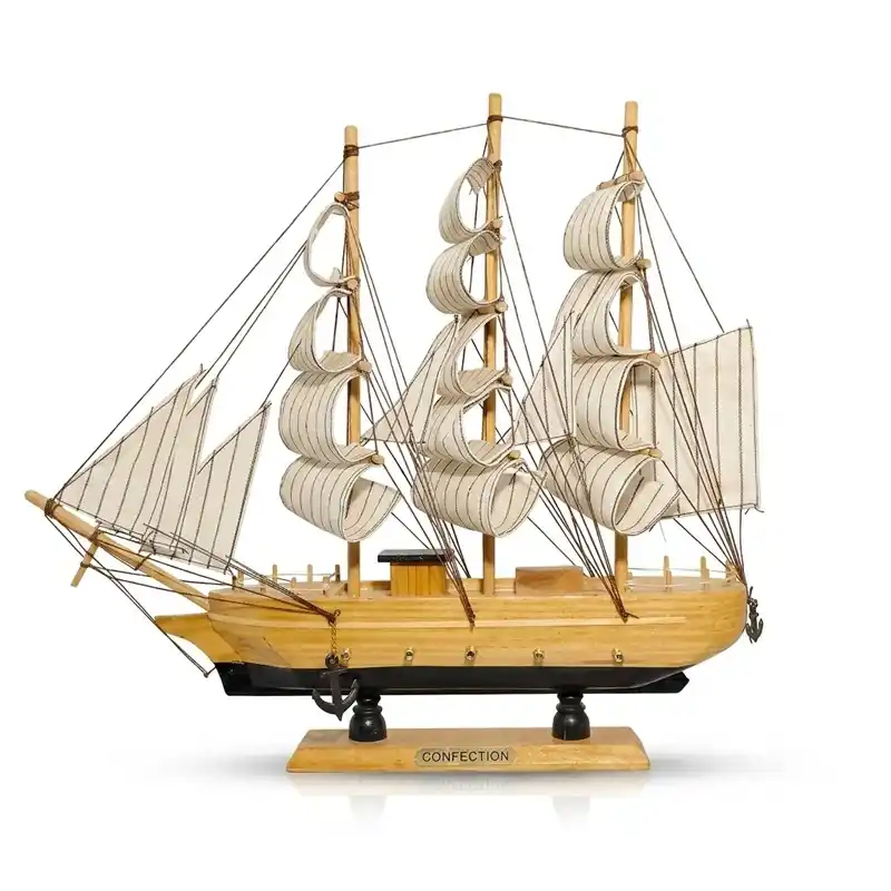 Handcrafted Wooden Ship Model Large preview 2