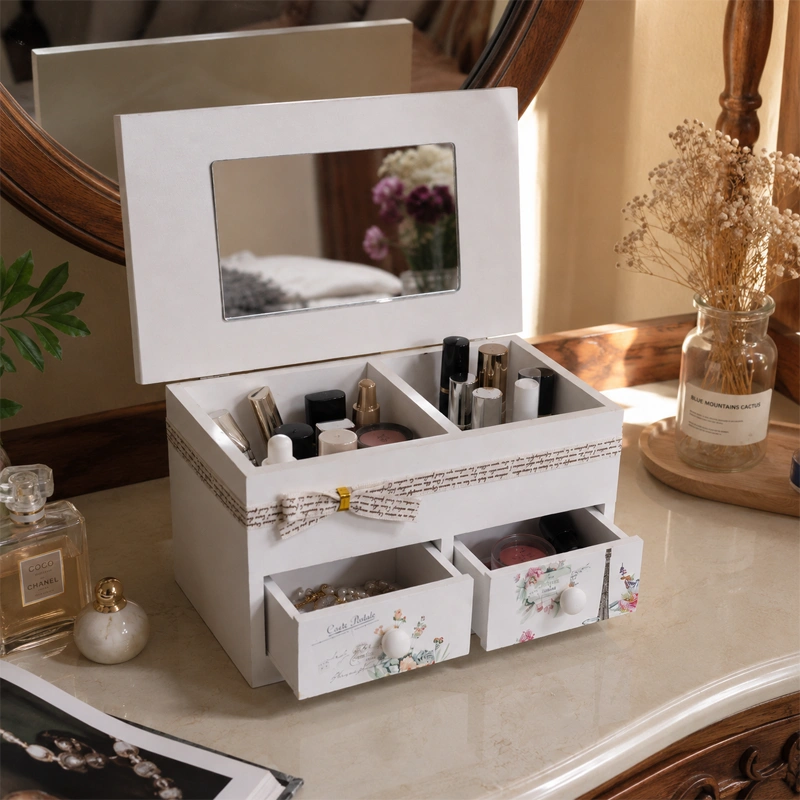 Wooden Makeup Storage Box preview 1
