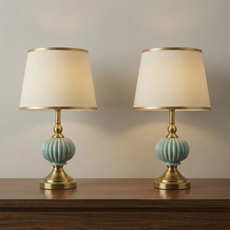 Ceramic Green Pinapple Table Lamp