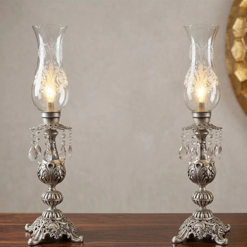 Silver Die Casting Table Lamp