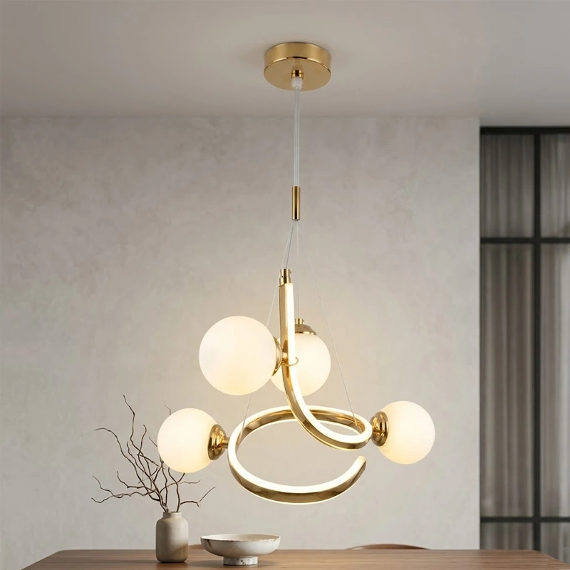 5lt LED Spiral Globe Pendant