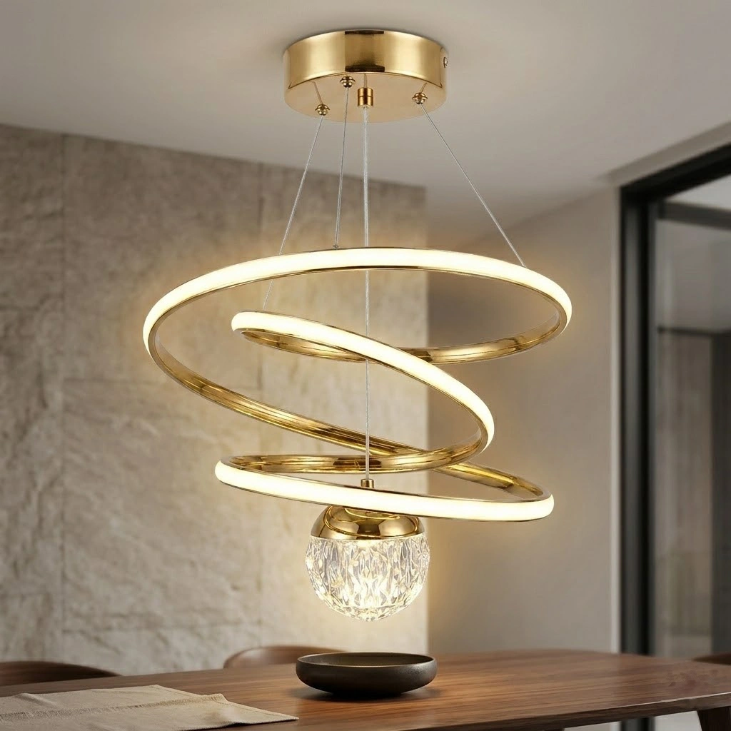 LED Twisted Ball Pendant