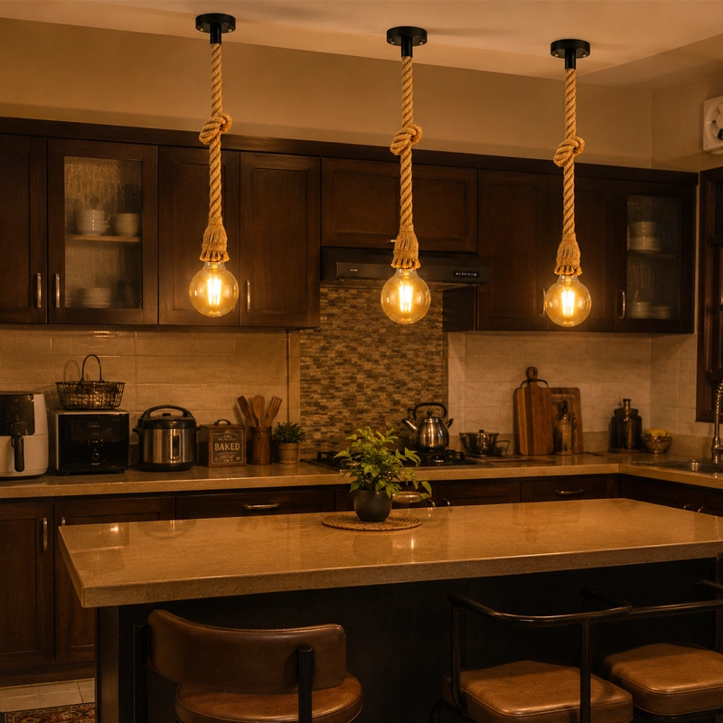 Rope Hanging Light view 3