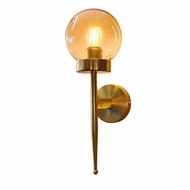 Luna Brass Orb Wall Light image 3