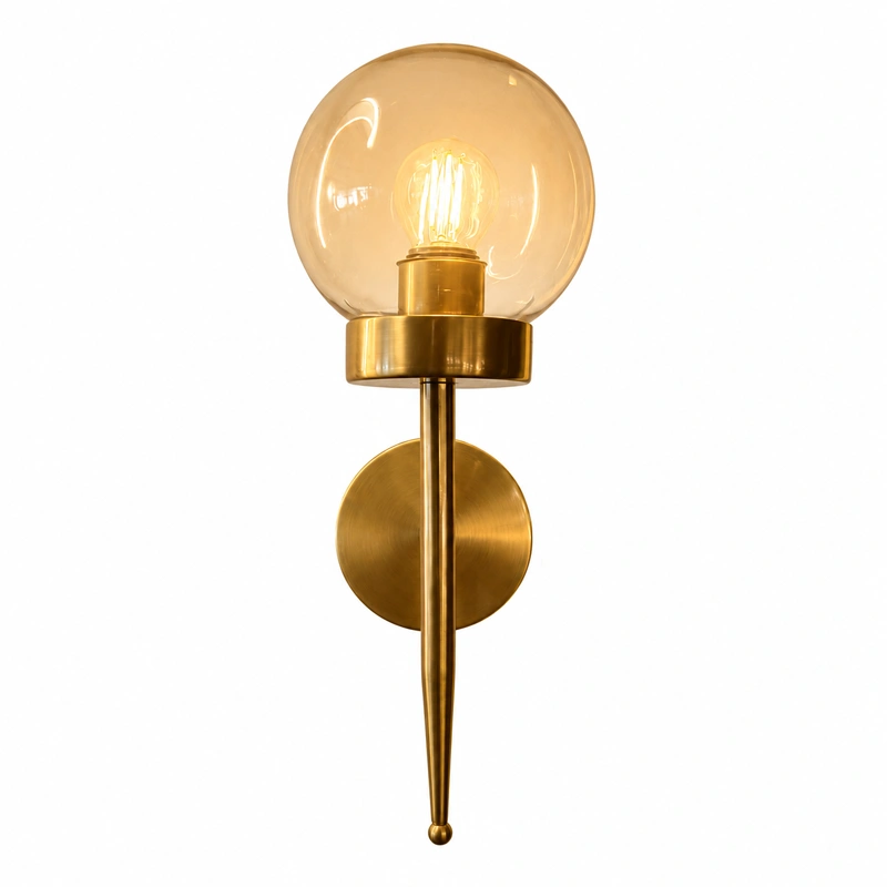 Luna Brass Orb Wall Light image 4