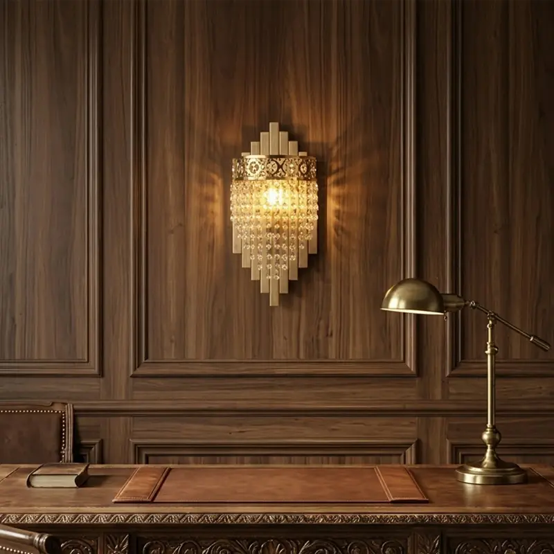 Penta V Crystal Wall Sconce