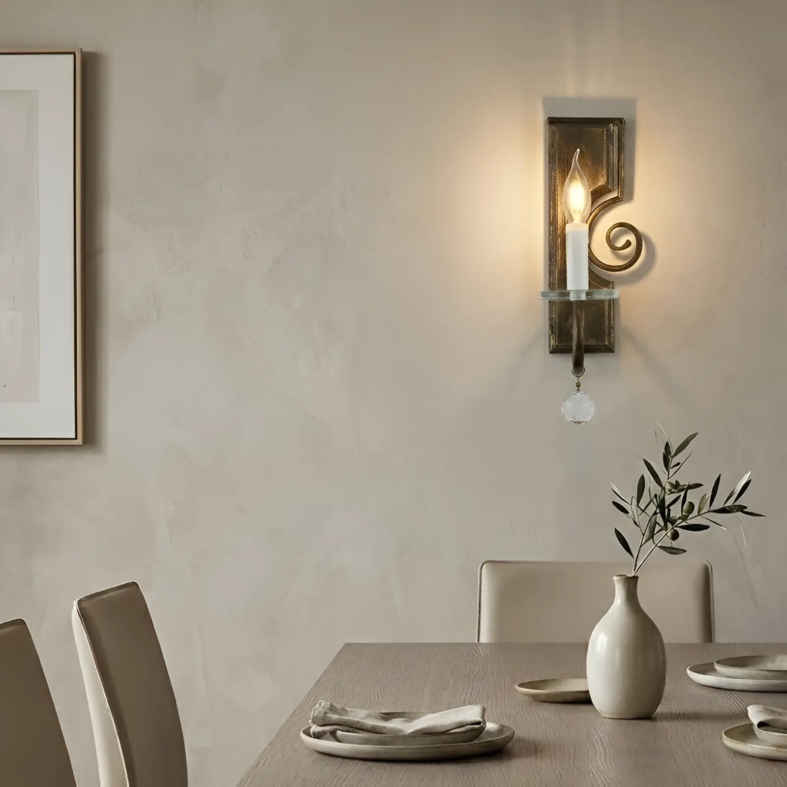 Wooden Spiral Sconce
